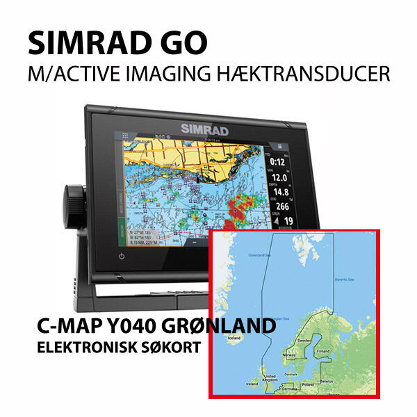 SIMRAD GO 7" 9" 12" m/ Active Imaging Hæktransducer