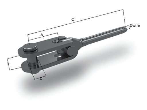 OS Toggle terminaler SS AISI 316.