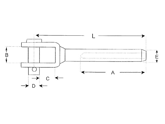 Talamex Gaffelterminaler SS AISI 316