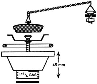 Bundfitting Komplet basisafløb - gevind 1 1/4”