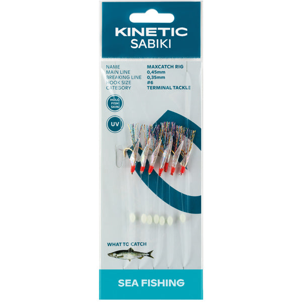 Kinetic Sabiki Heringsblei MaxCatch, Fishskin/Multi