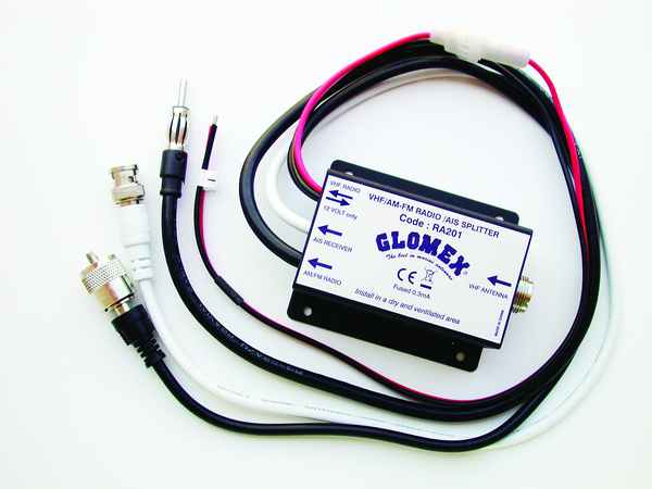 Glomex ra201 vhf/am-fm/ais splitter 12v