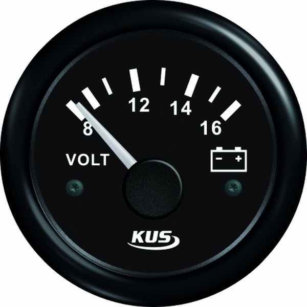 Kus voltmeter sort 12v