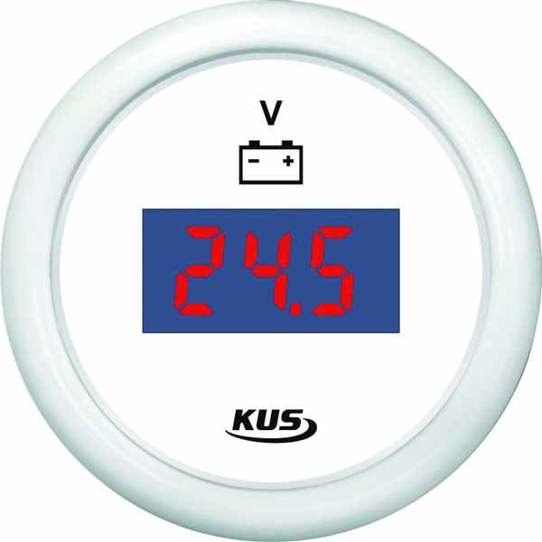 Kus digital voltmeter 9-32v, hvid, 12/24v