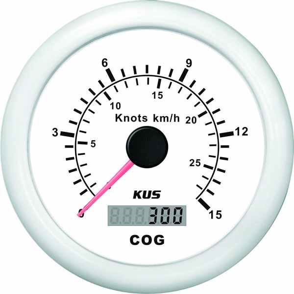 Kus gps speed 0-15knob, hvid 12/24v ø85