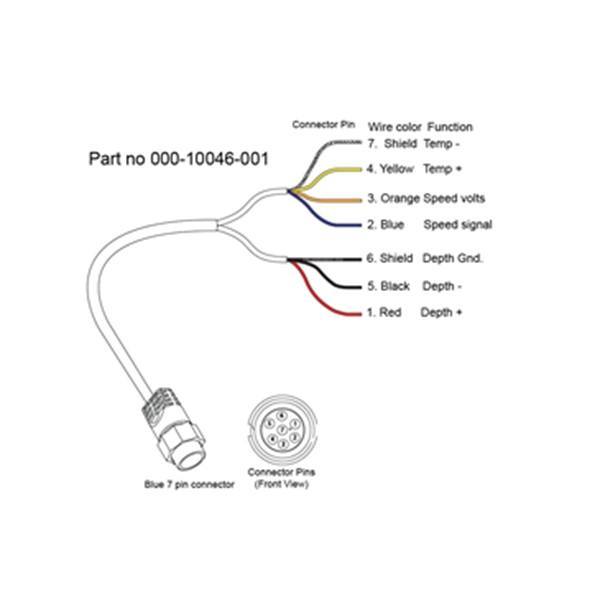 Geberkabel mit blauem 7-poligem Stecker – lose Drähte