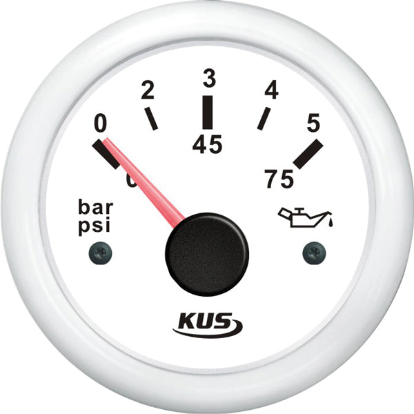 Kus Öldruck weiß 0-5bar, 10-184 &amp; 240-33 Ohm, 12/24V