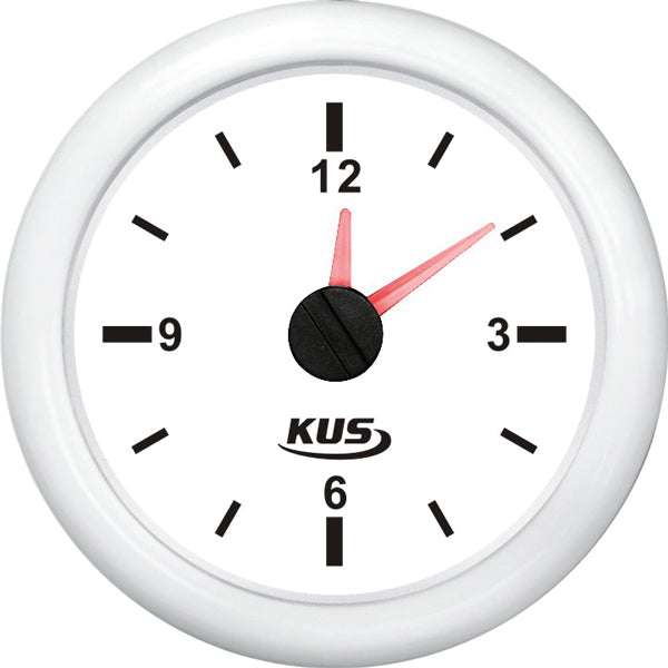 Kus-Uhr, weiß, 12/24 V