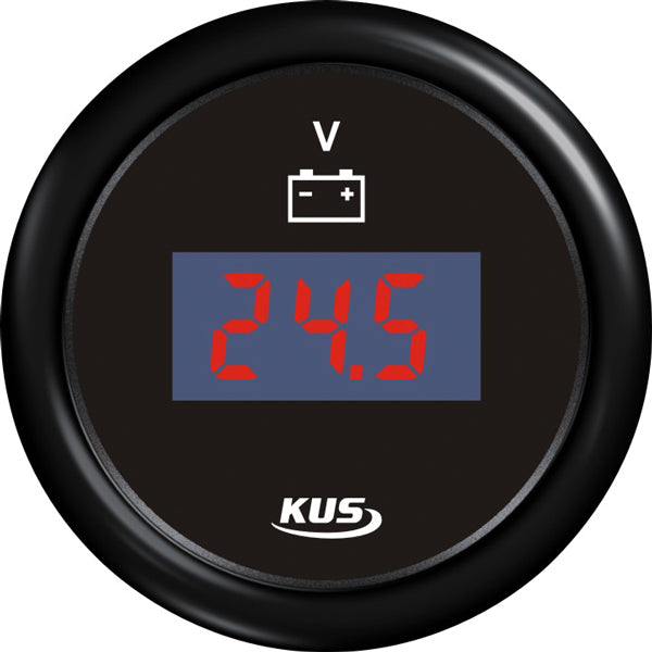 Kus Digitalvoltmeter 9-32V, schwarz, 12/24V