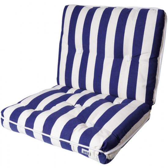 Kapokpude dobbelt stribet navy/white