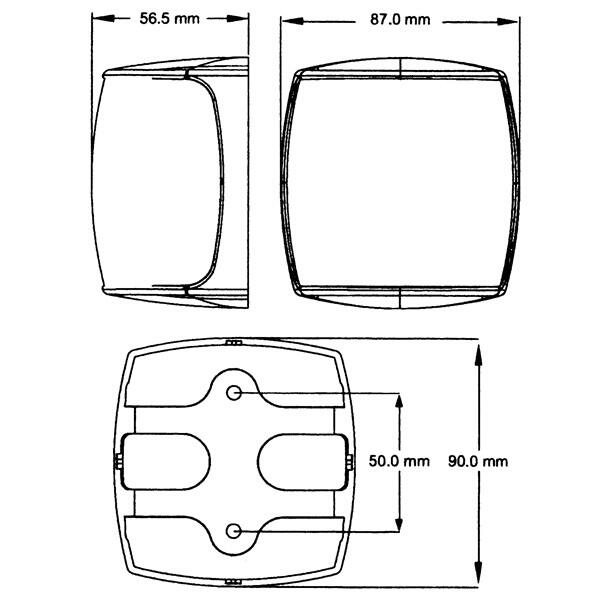 Hella led lanterne, NaviLed® Pro serien, bagbord