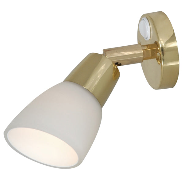 Etagenlampe aus Messing mit Opalschirm 3W LED