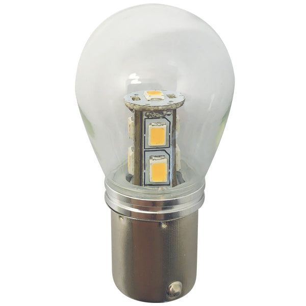 1852 LED bajonet BA15D Ø25x48mm 10-36Vdc, 2 stk