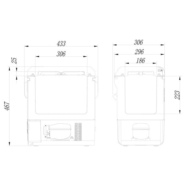 1852 Kühlbox P15 mit Kompressor 12/24 V, 13,5 l