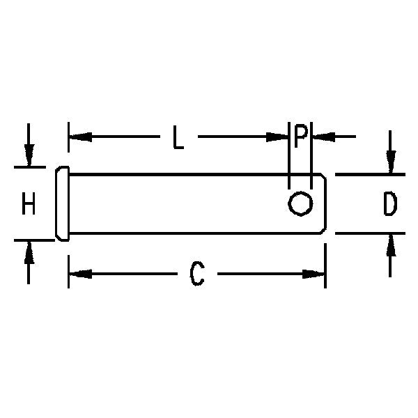 Geteilter Bolzen 6,4 x 25 mm