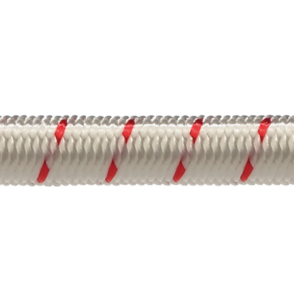 Robline elastische Schnur 5 mm Weiß/Rot 100 Meter