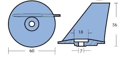 Zinkanode til Tohatsu 25 - 50 HK