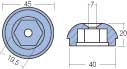 Zinkanode til SidePower SP55S/75T/95T - SE60/80/100/185