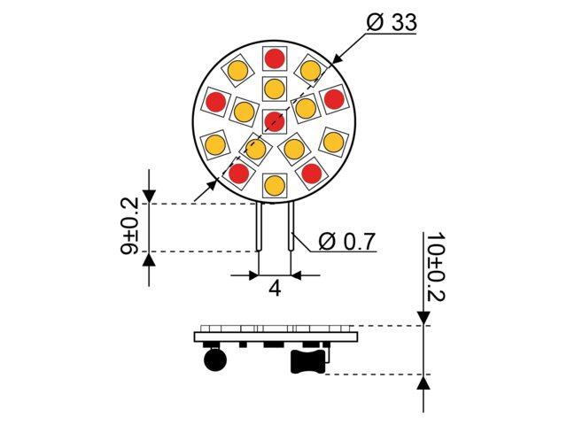 16 LED / SMD pære G4