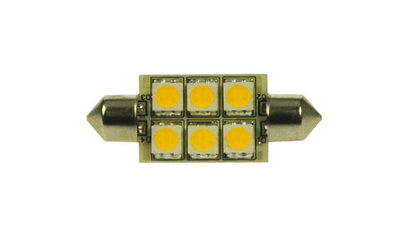 6 LED pære 12V Festoon Ø16 X 37 mm