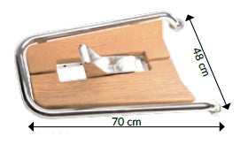 Stævnplatforme til motorbåde 70X48 cm med ankerrulle