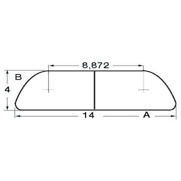 Kotflügelstreifen rechts 20 x 4 mm, 3 Meter