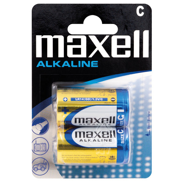 Maxell Alkaline C / LR14 batterier - 2 stk.