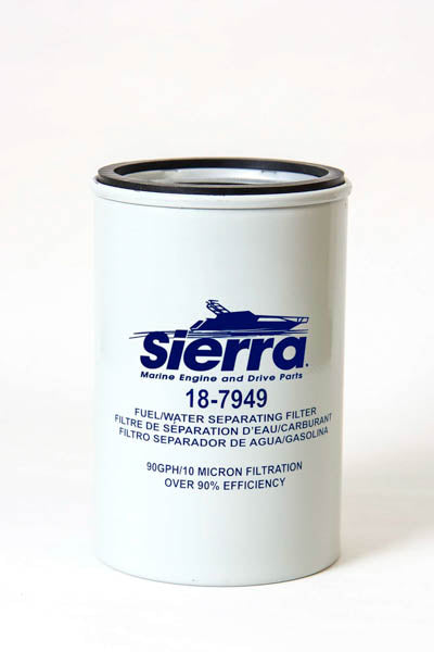 Sierra Vandudskiller Filter. Racor S3232 10 Micron. Gevind 1"