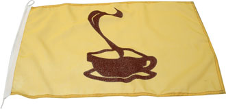 Kaffeflag i 2 forskellige designs 30x45 cm