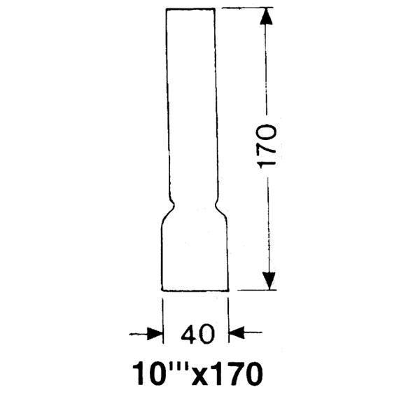 Lampenglas für Öl- oder Elektrolampen 40 x 170 mm