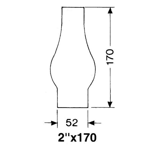 DHR Lampenglas 52Ø x 170mm