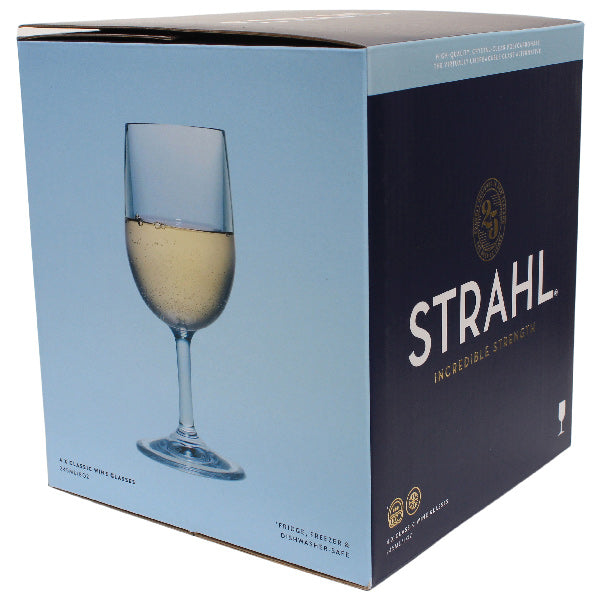 Strahl Weinglas Polycarbonat 245 ml. 4 Stück in einer Geschenkbox