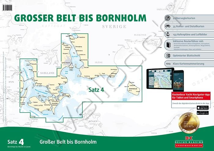 Søkort Sæt 4, Storebælt til Bornholm