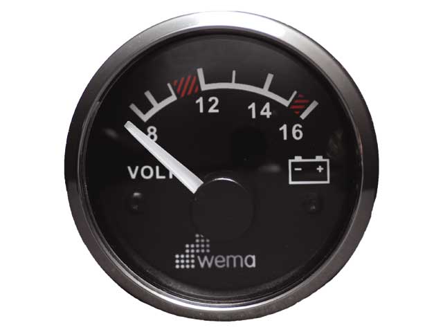 Wema Silver Voltmeter 12 volt