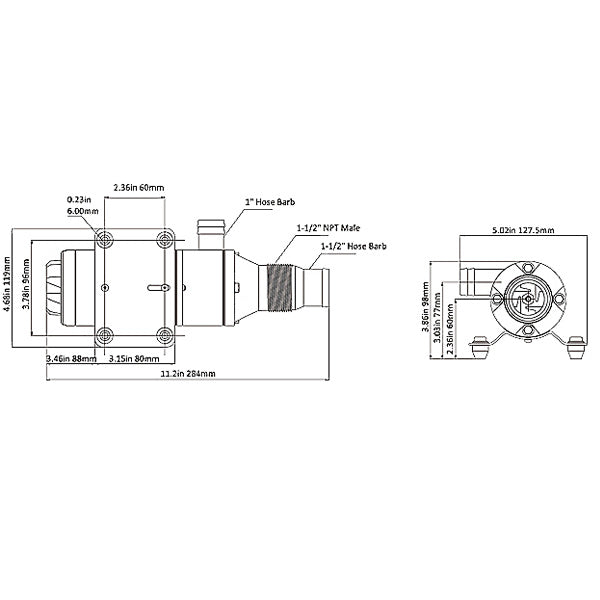 Seaflo Macerator pumpe 12 volt