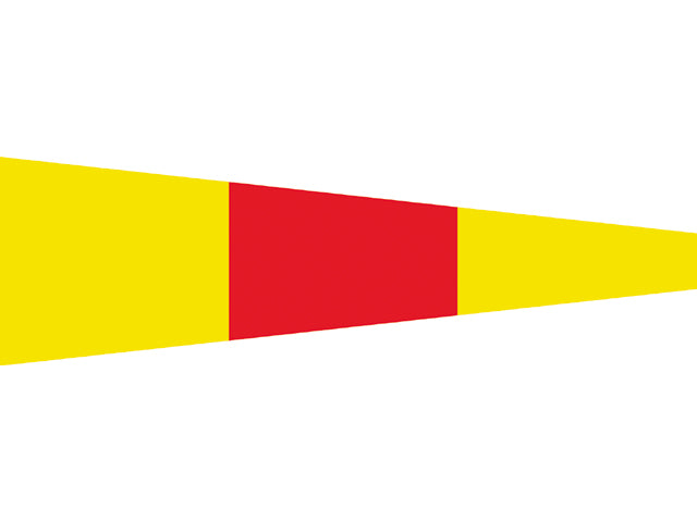 Signal flag Nr. 0 25 x 88 cm