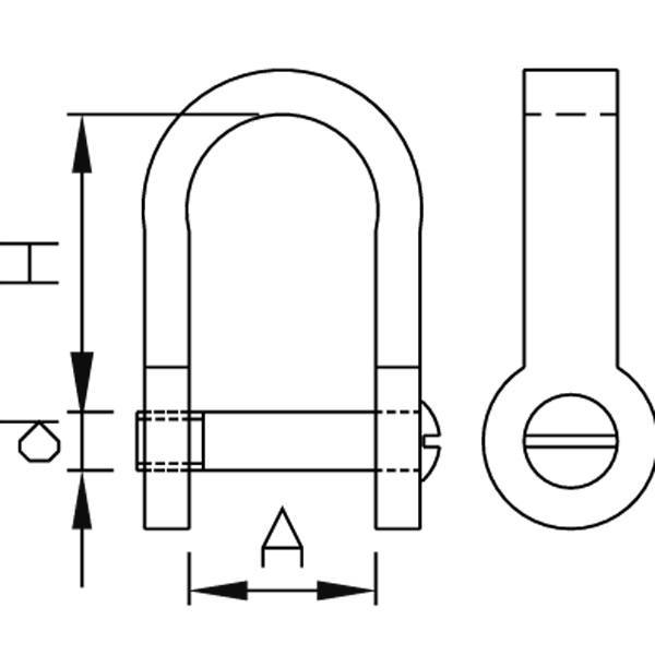 Sjækel m/kærv skrue  5x24mm