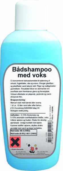 Bådshampoo med voks 1 ltr.