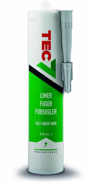 Tec7 - limer fuger forsegler 310ml patron lysegrå