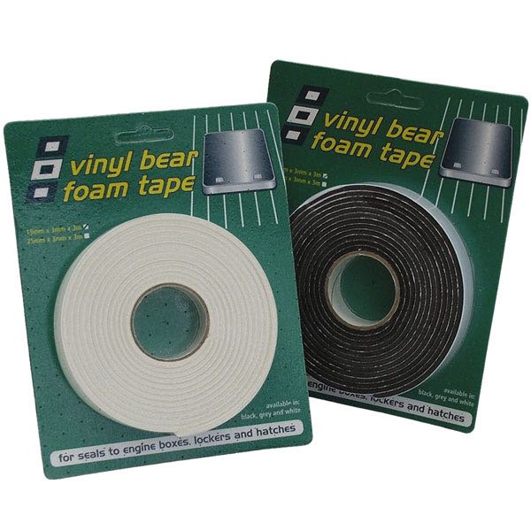 Psp vinyl foam tape svampegummi m/klæb hvid 19x6mm 3m