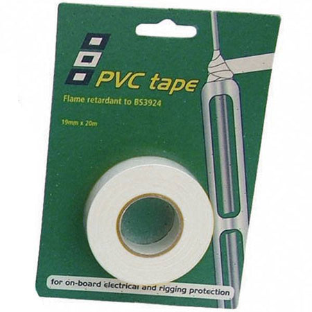 Psp pvc tape isoleringsbånd hvid 19mm x 20m