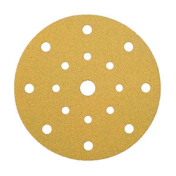 Mirka gold rondel ø 125mm p 80 17 hul - 10 stk.