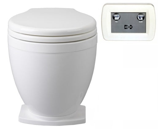 Jabsco Lite flush Marinetoilet med væg kontrolpanel