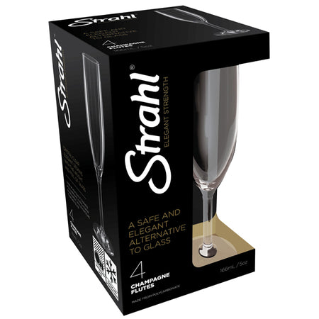 Strahl Champagneglas Polycarbonat 166 ml. 4 stk i gaveæske