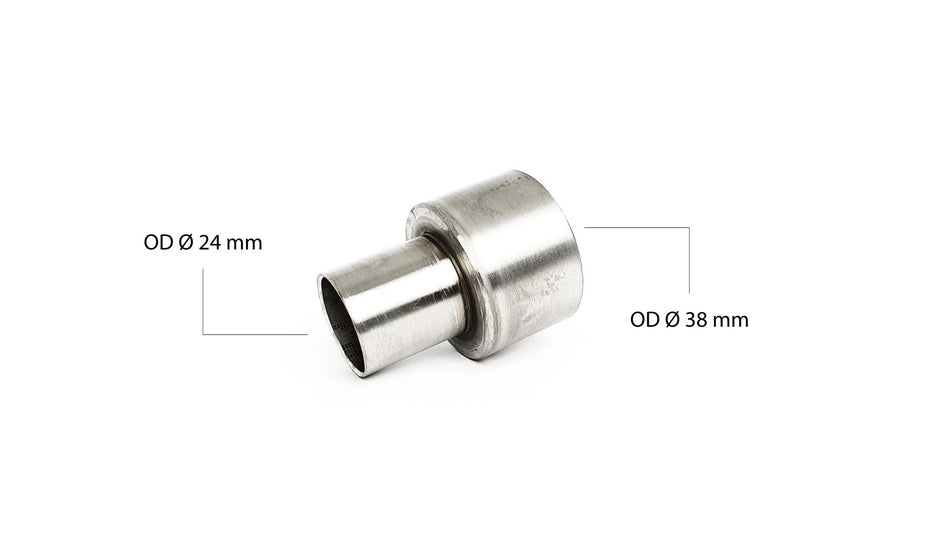 Udstødningsrør overgang Ø24-38mm