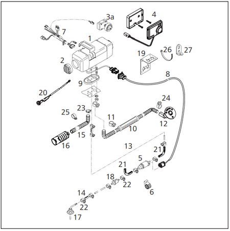 Bådmonteringssæt til Air Top Evo 55 til 4 luftkanaler
