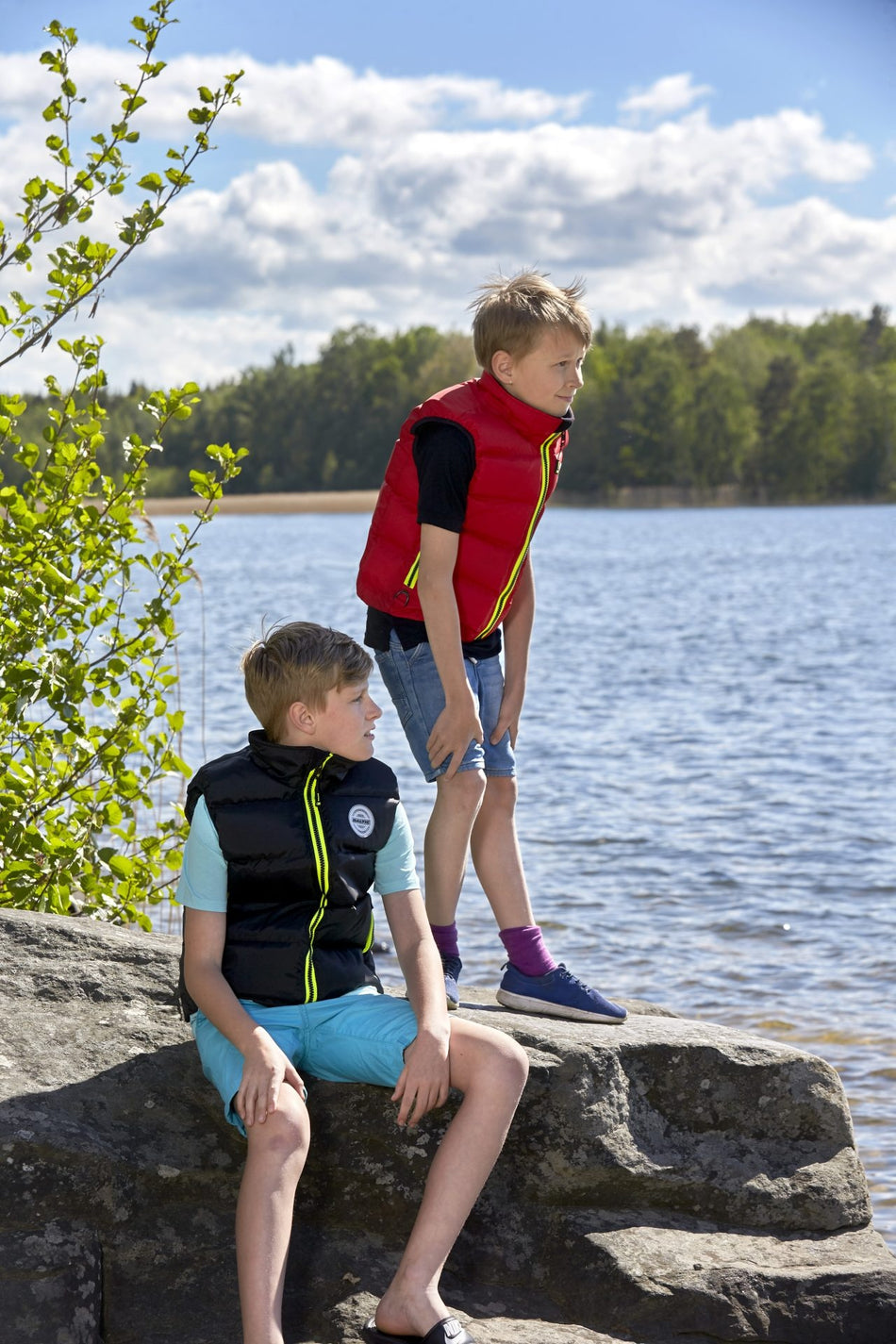 Baltic Surf & Turf junior Flydevest i Rød