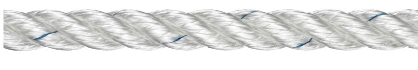 Liros Polyester 3-slået 10 mm Ankerline i hvid