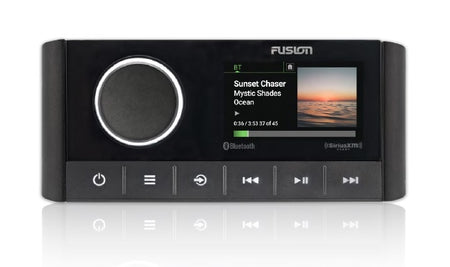 Fusion RA670 AM/FM marine stereo.