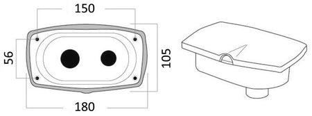 Cockpitbruser med blandingsbatteri til Koldt & varmt vand